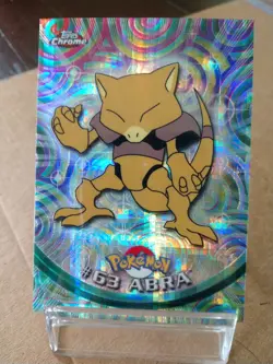 Abra #63 Topps Tekno Chrome Pokemon Topps Chrome Card Super Rare! 2000 - Image 2