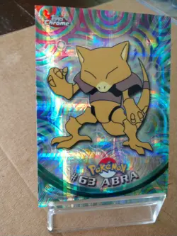 Abra #63 Topps Tekno Chrome Pokemon Topps Chrome Card Super Rare! 2000 - Image 3