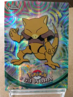 Abra #63 Topps Tekno Chrome Pokemon Topps Chrome Card Super Rare! 2000 - Image 4