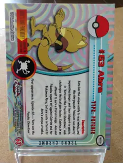 Abra #63 Topps Tekno Chrome Pokemon Topps Chrome Card Super Rare! 2000 - Image 5