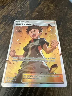 Brocks Grit 172/181 SM Team Up Holo Full Art Pokemon TCG Card NEAR MINT/ MINT - Image 1
