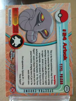 Arbok #24 Spectra Chrome Topps Chrome Pokemon Card 2000 Rare! - Image 5