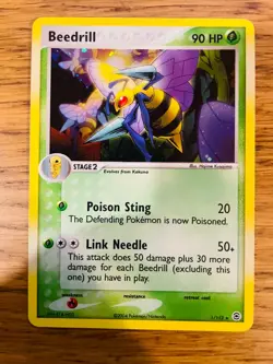NM! Beedrill (1/112) EX Fire Red & Leaf Green Holo Rare Pokemon Card! - Image 1