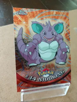 Nidoking #34 Topps Chrome Pokemon Card 2000 - Image 3