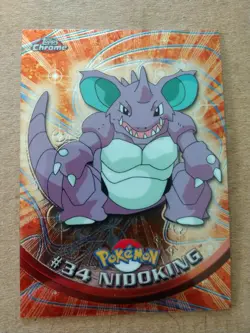 Nidoking #34 Topps Chrome Pokemon Card 2000 - Image 5