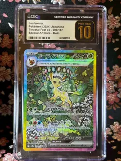 [CGC 10 PRISTINE] Leafeon ex 200 187 SAR Terastal Festival Japanese Pokemon Card - Image 1