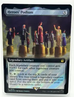Heroes' Podium (Extended Art) (Surge Foil) Magic MTG Doctor Who (1070) - Image 1