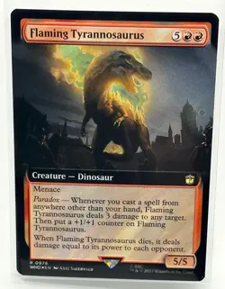 Flaming Tyrannosaurus (Extended Art) (Surge Foil) Magic MTG Doctor Who (0976) - Image 1