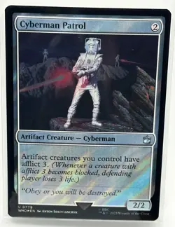 Cyberman Patrol (Surge Foil) Magic the Gathering MTG Doctor Who (0779) - Image 1