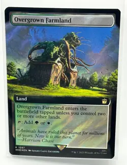 Overgrown Farmland (Extended Art) (Surge Foil) Magic MTG Doctor Who (1097) - Image 1