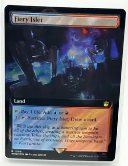 Fiery Islet (Extended Art) (Surge Foil) Magic MTG Doctor Who (1086) - Image 1