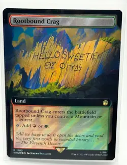 Rootbound Crag (Extended Art) (Surge Foil) Magic MTG Doctor Who (1102) - Image 1