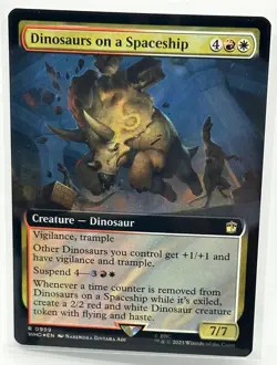 Dinosaurs on a Spaceship (Extended Art) (Surge Foil) Magic MTG Doctor Who (0999) - Image 1