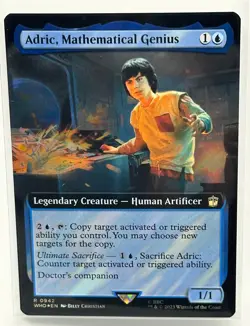 Adric Mathematical Genius (Extended Art)(Surge Foil) Magic MTG Doctor Who (0942) - Image 1