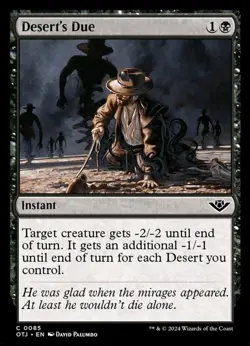 Desert's Due, Outlaws of Thunder Junction, Near Mint x 1 MTG - Image 1