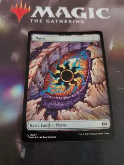 Mtg. Plains. Foil Dragon's Eye. Tarkir Dragonstorm. Pack Fresh - Image 1