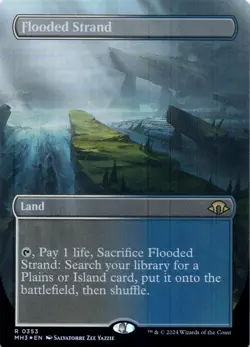 Flooded Strand (Borderless Foil) Modern Horizons 3 - Magic MTG NM - Image 1