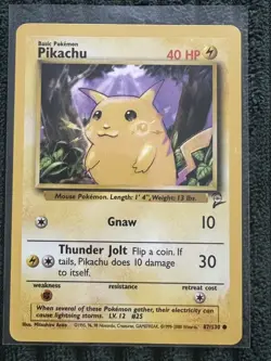 Pokemon Base Set 2 Pikachu 87/130 - Image 1