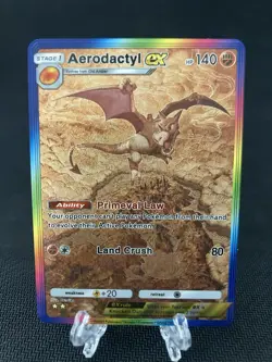Pokemon TCG Pocket Aerodactyl EX Holographic SIR - Textured Fan Art - Image 1