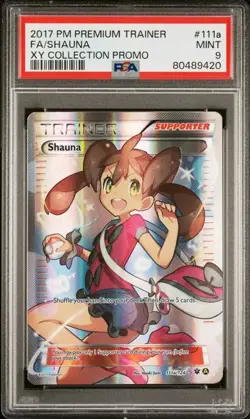 2017 Pokemon Premium Trainer XY Collection Promo Shauna #111A PSA 9 - Image 1
