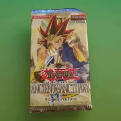 [1] Yugioh TCG pack of 9 Cards! SEALED Ancient Sanctuary 1st Ed. Booster Pack - Image 1