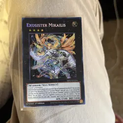 Yugioh Exosister Mikailis MP23-EN256 Prismatic Secret Rare 1st Edition NM - Image 1