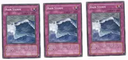Yugioh - 3X Rain Storm - Common - Unlimited - GLAS-EN066 - Near Mint - Image 1