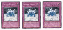 Yugioh- 3X Natural Disaster - Common - Unlimited - GLAS-EN065 - Near Mint - Image 1