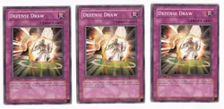 Defense Draw YUGIOH Card 1st Edition DP08-EN023 x3 Playset - Image 1