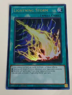 Yugioh - Lightning Storm - 1st Edition Ultra Rare NM - Free Holo Card - Image 1