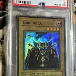 PSA 8 LORD OF D SDK-041 YUGIOH 2002 SUPER RARE WAVY FADED ERROR MISPRINT SUPER - Image 2