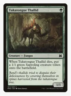 Tukatongue Thallid #167 Modern Masters (MM2) Magic Card In Protective Sleeve - Image 1