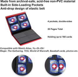 Geaoffice 4 Pocket Card Binder - 2 X 2 Trading Card Collection Album Folder - 16 - Image 5
