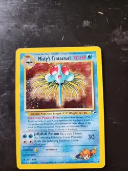 Pokemon TCG Misty's Tentacruel Gym Heroes Holo Card 10/132 Unlimited Rare HP - Image 1