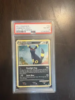 Pokemon TCG Umbreon Holo Rare Card 22/95 Call of Legends 2011 Swirl - Image 1