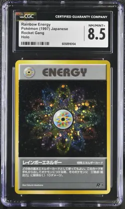 CGC 8.5 Rainbow Energy Japanese Team Rocket Holo Pokemon Card psa - Image 1