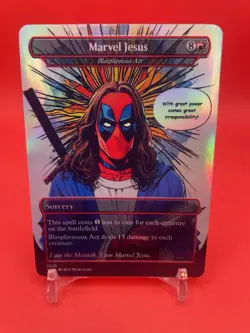 Blasphemous Act, NM FOIL, MTG Marvel, Jesus Deadpool, Playtest Magic - Image 1