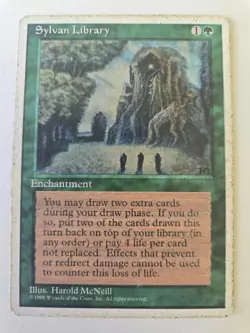 1 MTG HP English Sylvan Library, MTG, Core Set 4th Edition - Image 1