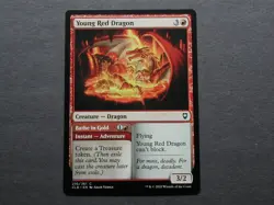 2022 MTG Creature "Young Red Dragon" NM+ Magic Card #210 CLB ADVENTURE TREASURE - Image 1
