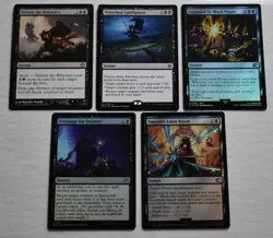MTG Lot 2x Black Rare Instant Wretched Confluence & 3x Black Foil Cards - Image 1