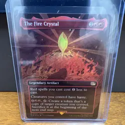 Final Fantasy MTG the Fire Crystal Rare Borderless Foil Card #337 - Image 1