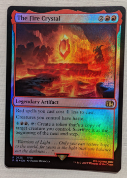 Final Fantasy MTG the Fire Crystal Rare Borderless Foil Card #337 - Image 1