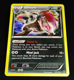 Pokemon ZOROARK 91/162 Breakthrough REVERSE Holo Foil Rare Card Pokemon TCG - Image 1