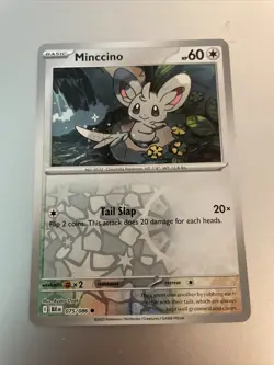 Pokemon TCG - Minccino - 075/086 - (Reverse Holo) - Black Bolt Ships PWE - Image 1