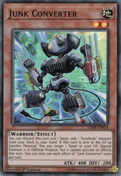 Yugioh Junk Converter LED6-EN024 Super Rare 1st Edition LP - Image 1