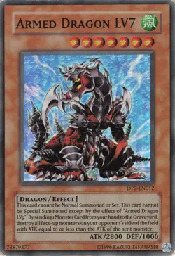 Yugioh Armed Dragon LV7 DP2-EN012 Super Rare MP - Image 1