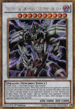 Yugioh Dragocytos Corrupted Nethersoul Dragon PGL2-EN014 Gold Secret Rare 1st LP - Image 1