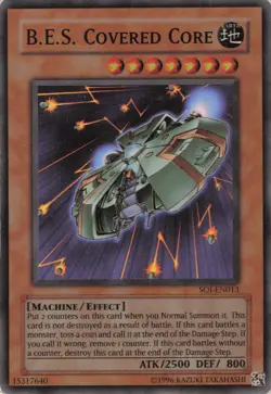 Yugioh B.E.S. Covered Core SOI-EN013 Super Rare LP - Image 1