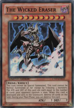 Yugioh The Wicked Eraser CT07-EN011 Super Rare MP - Image 1