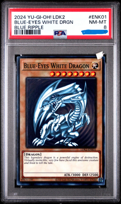BLUE-EYES WHITE DRAGON Yugioh LDK2-ENK01 PSA 8 NEAR MINT - Image 1